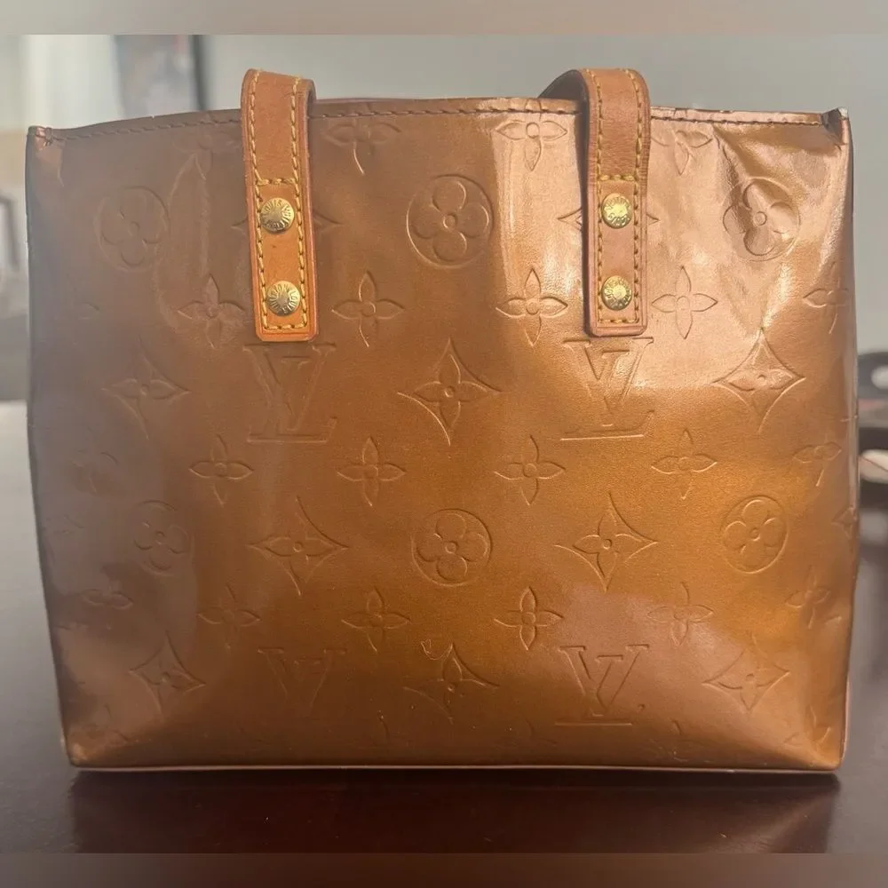 Louis Vuitton Bronze Vernis Reade Mini Tote Bag